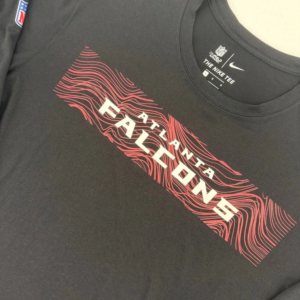 Nike Atlanta Falcons Long Sleeve Shirt Mens L Black Dri-FIT Excellent